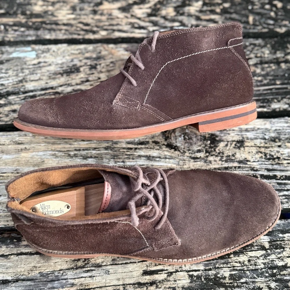 Florsheim Men’s Size 12 Brown Suede Leather Lace Up Ankle Chukka Boots M2